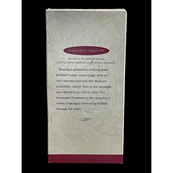 1995 Hallmark Keepsake Christmas Ornament Barbie Solo in the Spotlight #2 - Picture 5 of 6